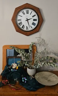 Vintage Solid Oak wall clock