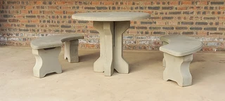 Concrete table and bench sets