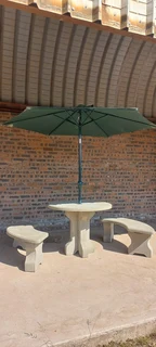 Concrete table and bench sets