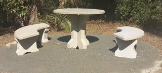 Concrete table and bench sets