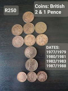 Coins: British 2p & 1p for Sale