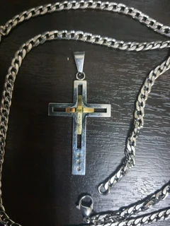 Silver Necklace &amp; Cross for Sale!
