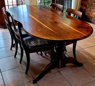 Tamboti Wood Dining Room Set