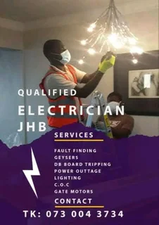 Electrician repairs Randburg dB board tripping lights plugs geyser coc Roodepoort service coc