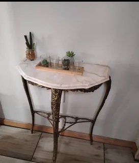 Gold lamp shade/Granite top Moon Table both R450 each