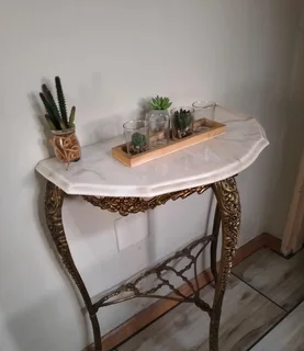 Gold lamp shade/Granite top Moon Table both R450 each