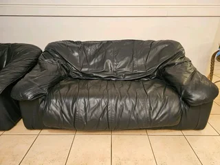 Geniune leather lounge suite