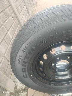 One 255/70r16 Continental Cross Contact Tyre & 16inch Ford Ranger Standard Steel Rim On Sale.