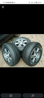 17inch Toyota Fortuna Magrims 6holes & Dunlop Grand Trek Tyres 255 /65r17 A Set Of Four On Sale.