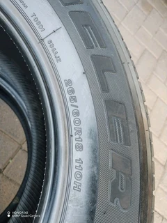 265 60 r18 b r i d g e s t o n e d u e l e r tyres a set t w o on sale