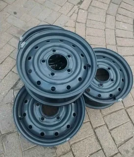 16Inch 5Holes MAHINDRA Standard Steel Rims A Set of four on sale.