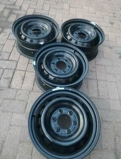 17Inch FORD RANGER Standard Steel Rims 6Holes Black A Set of Four On Sale.