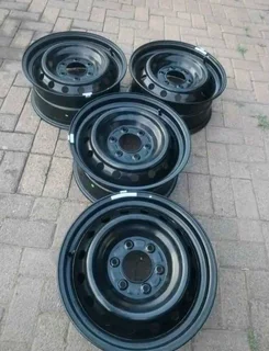 17Inch FORD RANGER Standard Steel Rims 6Holes Black A Set of Four On Sale.