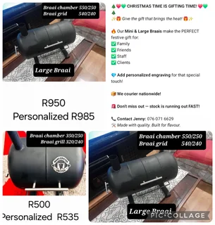 Outdoor braai mini and large