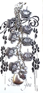 Tibetan Silver Crowns and Silver Toned Metal Anklet