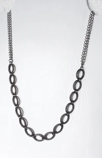 Tibetan Silver and Silver Toned Metal Chain Necklace