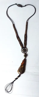 Netted Jasper Gem Stone Necklace