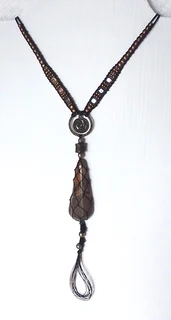 Netted Jasper Gem Stone Necklace