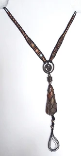 Netted Jasper Gem Stone Necklace