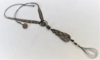 Netted Jasper Gem Stone Necklace