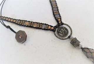 Netted Jasper Gem Stone Necklace