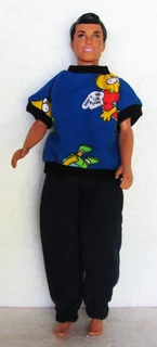 Ken Barbie Male Fashion Dolls Clothes - Top and Tracksuit Pants