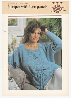 Womans Jumper with Lace Panels - Knitting Pattern - Crafts