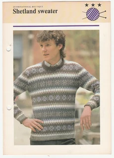 Mans Shetland Sweater - Knitting Pattern - Crafts