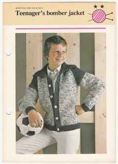 Teenager's Bomber Jacket - Knitting Pattern - Crafts