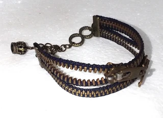YKK Zip / Zipper Bracelet - Men or Womens Jewelry
