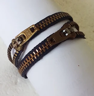 YKK Zip / Zipper Bracelet - Men or Womens Jewelry