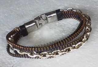Zipper and Chain Bracelet
