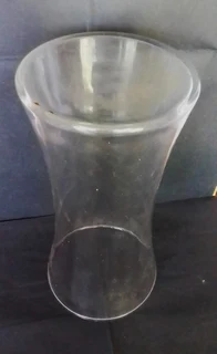 Vintage Tall Hour Shaped Glass Vase