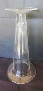 Vintage Tall Flair Topped Glass Vase