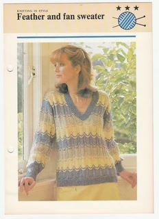 Women's Feather and Fan Sweater - Knitting Pattern - Crafts