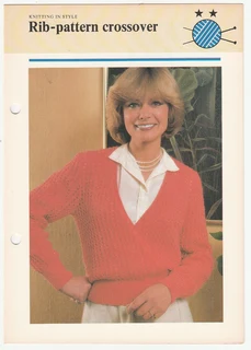 Women's Rib-Pattern Crossover - Knitting Pattern - Crafts.