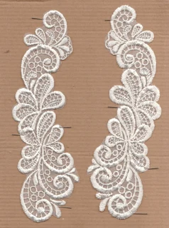Vintage Embroidered Set of Cream Lace Motifs - ( 2 Sets are Available ) - Sewing - Crafts