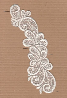 Vintage Embroidered Cream Lace Motif - ( 4 are Available ) - Sewing - Crafts