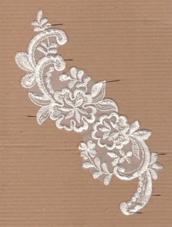 Vintage Embroidered Cream Lace Motif - ( 3 are Available ) - Sewing - Crafts