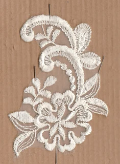 Vintage Off White Embroidered Lace Motifs - Sewing - Crafts