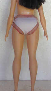 Curvy Barbie Doll - Fashion Dolls Satin Gown / Robe with Panties