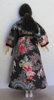 Curvy Barbie Doll - Fashion Dolls Satin Gown / Robe with Panties