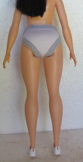 Curvy Barbie Doll - Fashion Dolls Satin Kimono and Panties