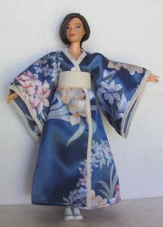 Curvy Barbie Doll - Fashion Dolls Satin Kimono and Panties