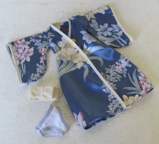 Curvy Barbie Doll - Fashion Dolls Satin Kimono and Panties