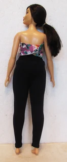 Curvy Barbie Doll - Fashion Dolls Top, Crochet cotton Gilet / Waistcoat and Leggings