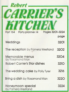 Robert Carrier&#39;s Kitchen - Part 134 - Weddings - Recipe Cookbook