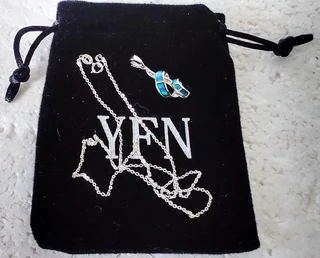 Opal and White Topaz Silver Pendant and Silver Rolo Chain Necklace