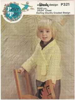 Vintage - Child's Crochet Jacket Pattern - Crochet Pattern - Crafts