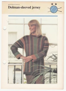 Woman's Dolman-Sleeved Jersey - Knitting Pattern - Crafts